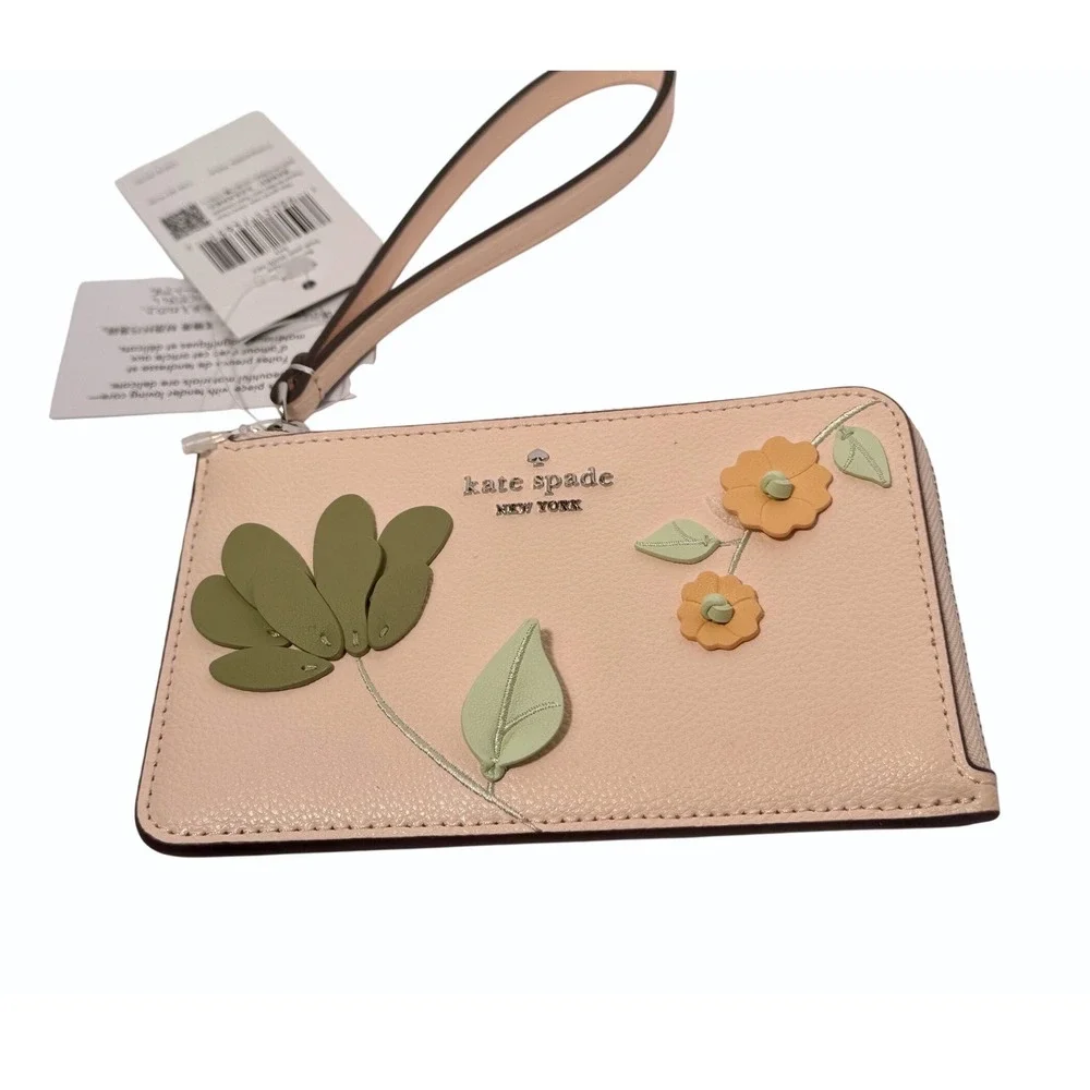 Kate Spade mini suede fringe crossbody & Lucy appliqué floral‎ wristlet